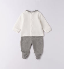 tutina 2 pezzi con piede neonato