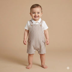 completo polo e salopette bambino
