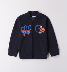 felpa manica lunga con zip neonato/ragazzo
